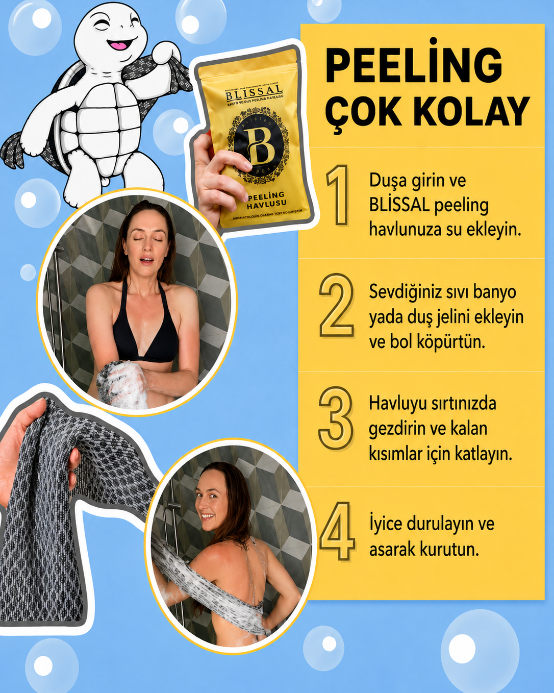 Peeling Duş Havlusu